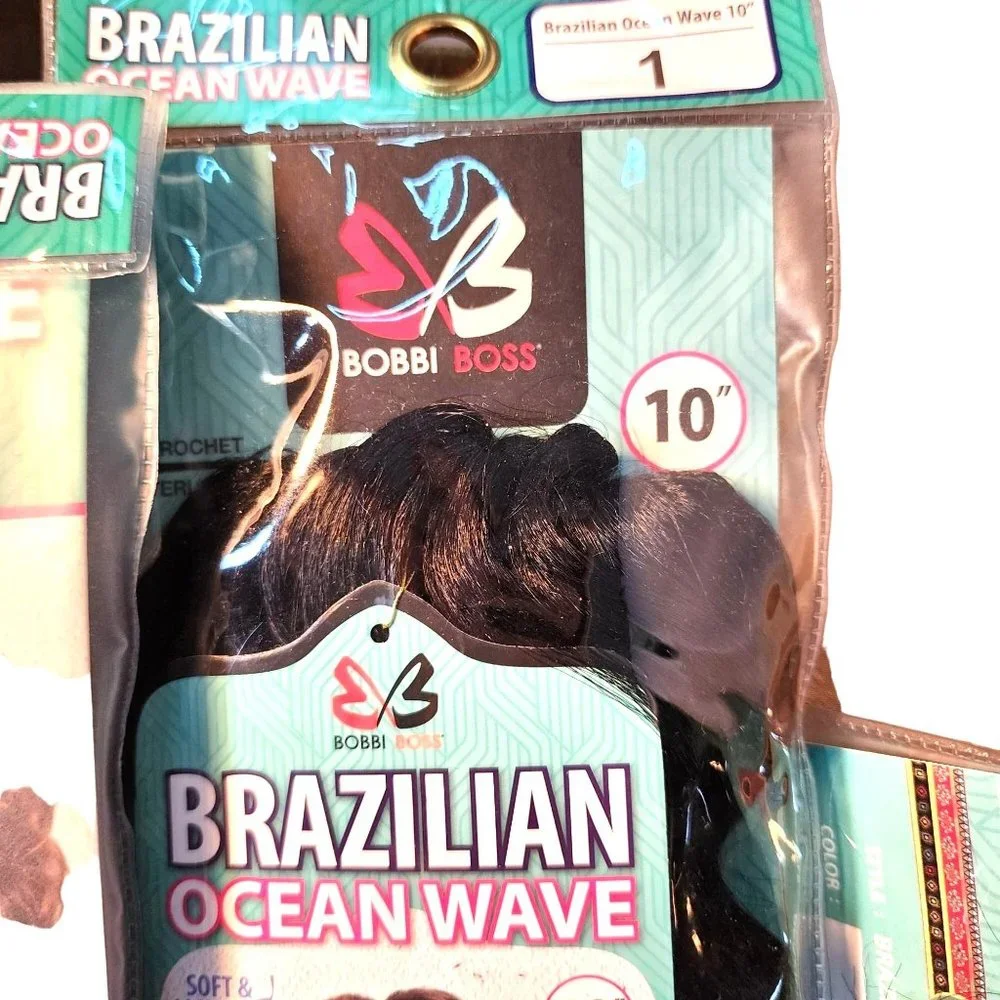 Bobbi Boss Brazilian Ocean Wave Black‎ Crochet Braid 3 Pack Deal